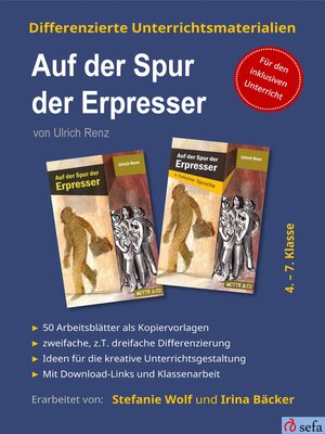 cover image of Differenzierte Unterrichtsmaterialien zum Kinderkrimi "Auf der Spur der Erpresser" von Ulrich Renz